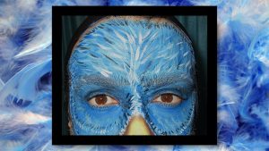 Maquillaje Carnaval Antifaz Pajaro Azul