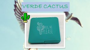Espejo De Bolso Doble Aumento Verde Cactus